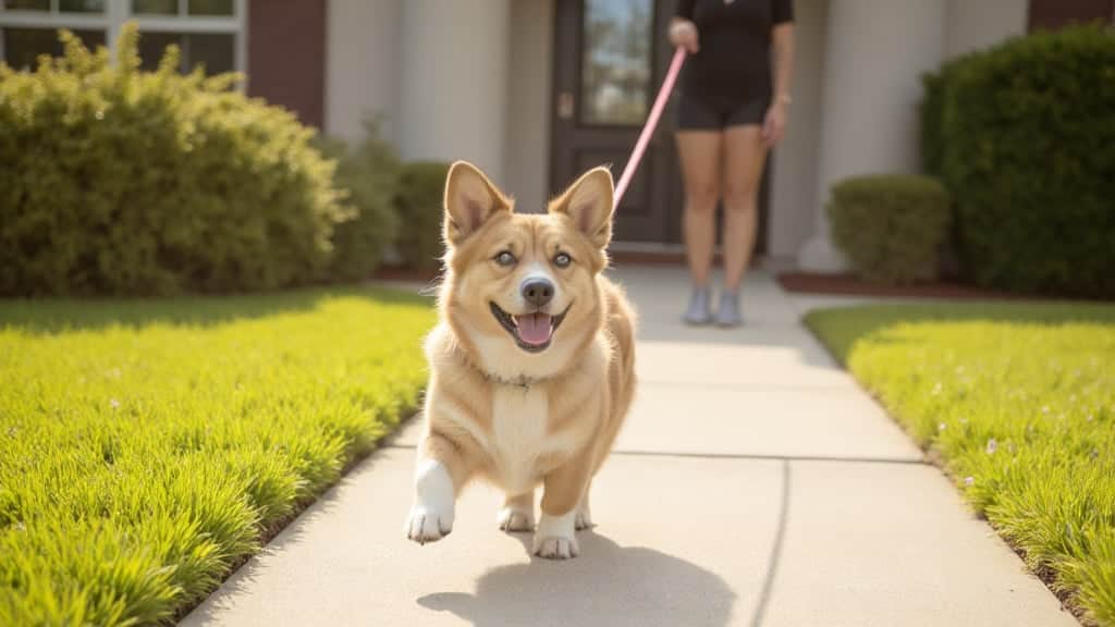 Happy Dog going for Walk, Crestview, Fl, Wonder Pups Pet Care