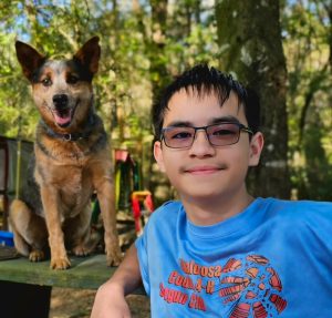 back to school, bullet and nicholas. back to school dog